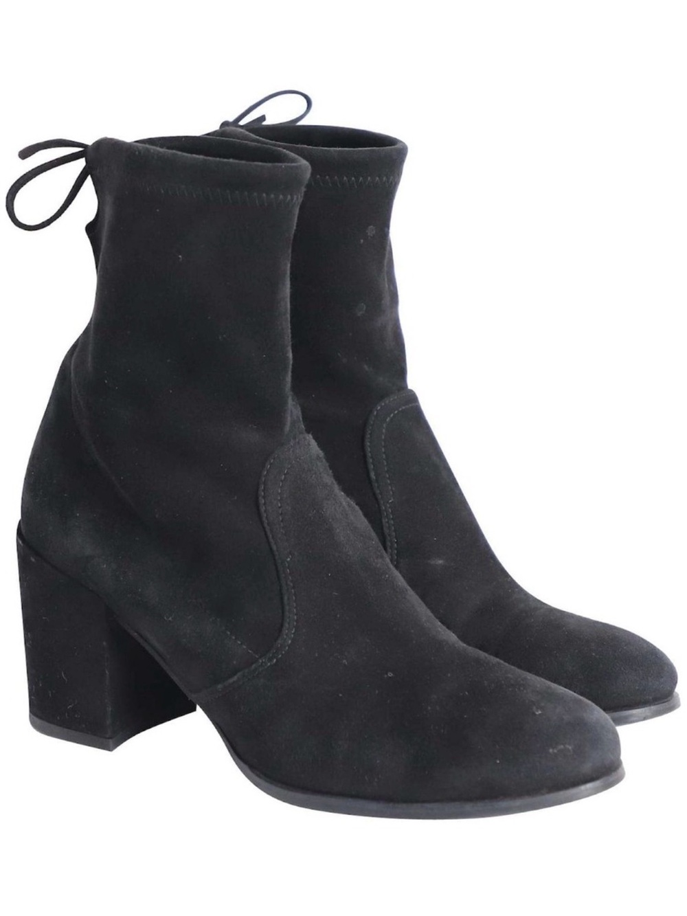 Stuart Weitzman Boots Shorty Suede Ankle Women's Size 9 Black